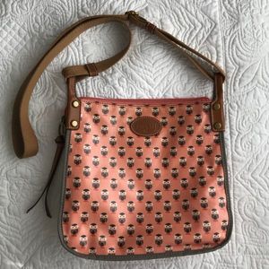Fossil Owl Print Crossbody Bag